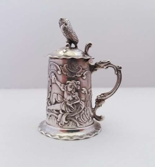 Miniature sterling silver tankard