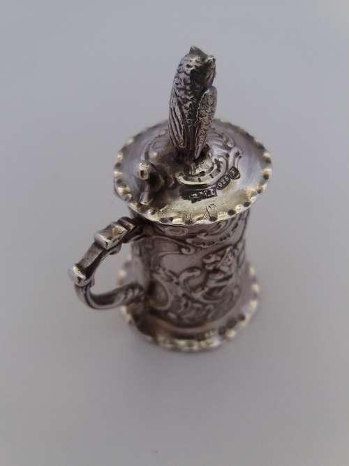 Miniature sterling silver tankard