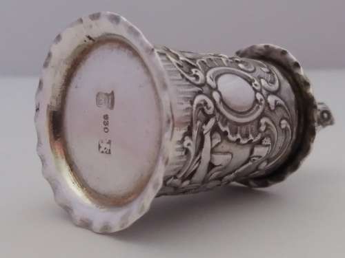 Miniature sterling silver tankard