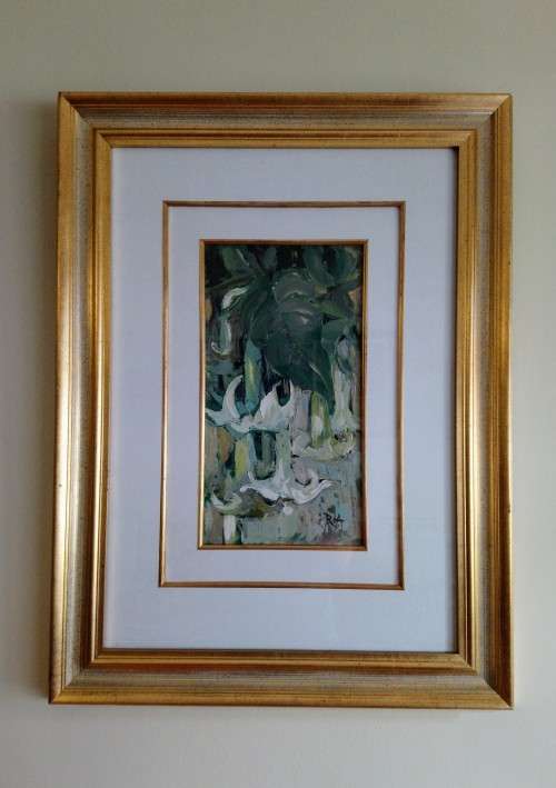 Andersson oil painting of potato flowers