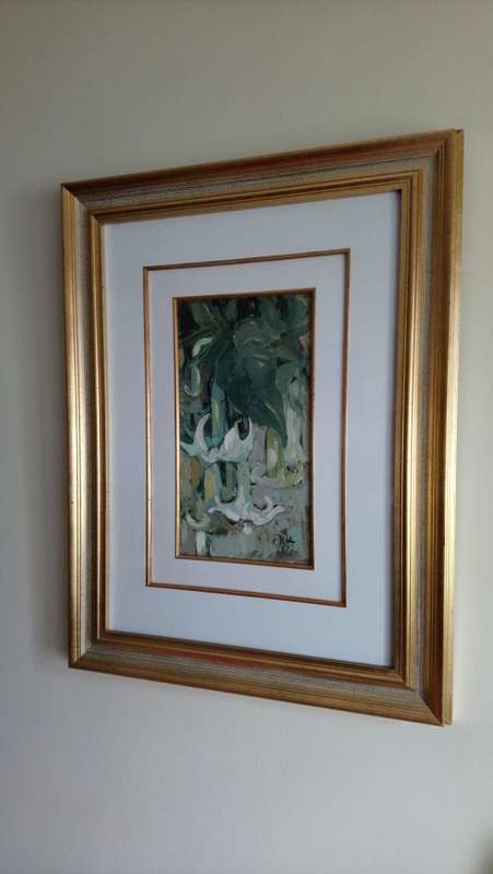 Andersson oil painting of potato flowers