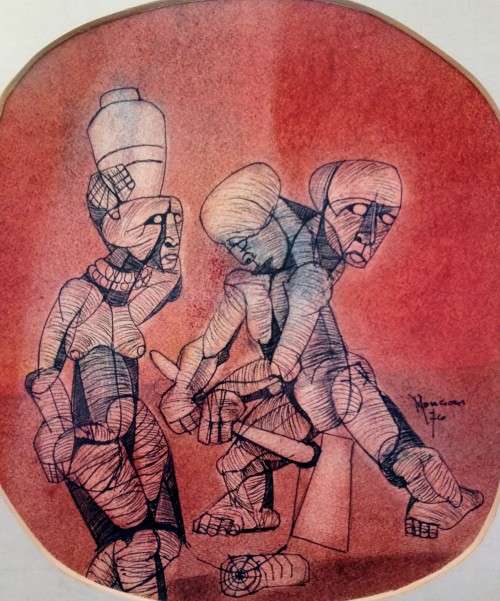 Nathaniel Mokgosi mixed media