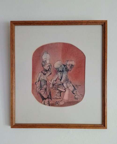 Nathaniel Mokgosi mixed media
