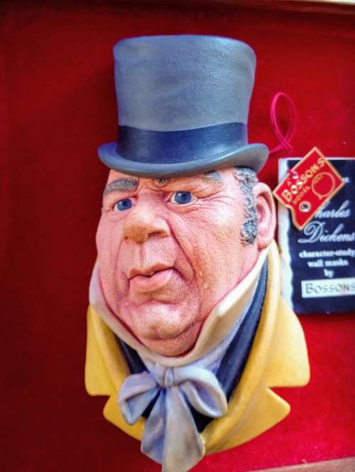 Four Charles Dickens Bosson character heads