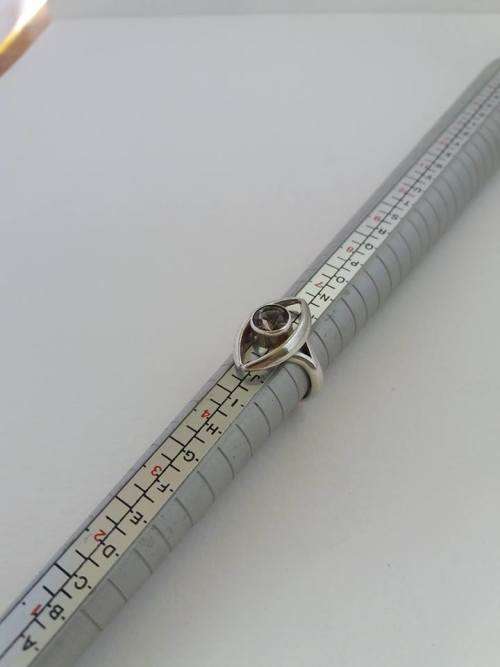 Scandinavian smokey topaz and sterling silver ring by NE From