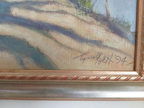Oil painting of a baobab tree by Barbara Tyrrell
