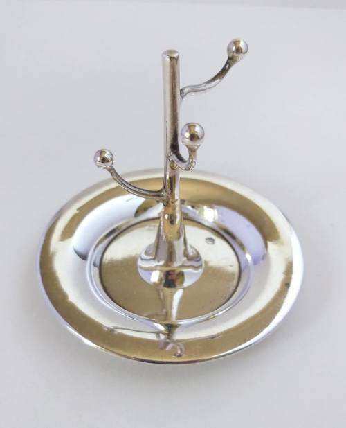 Edwardian sterling silver ring tree