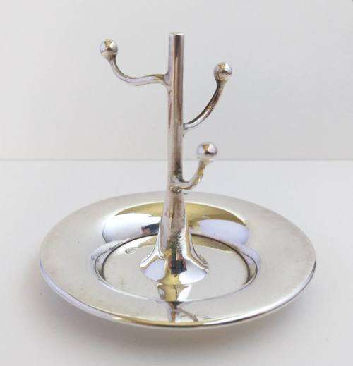 Edwardian sterling silver ring tree
