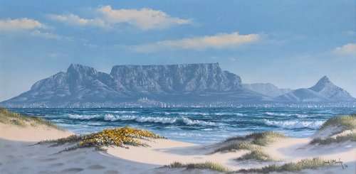 Oil painting of Table Mountain by Paul Munro