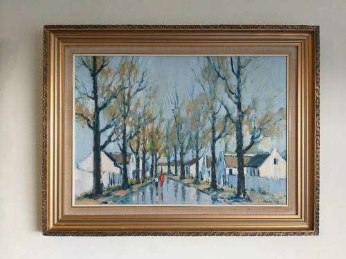 Melvyn Brigg oil painting of Cape cottages