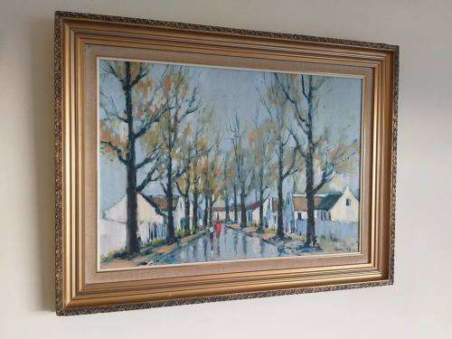 Melvyn Brigg oil painting of Cape cottages
