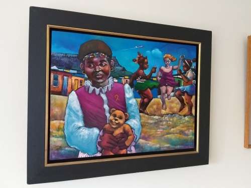 Selwyn Pekeur painted carved panel
