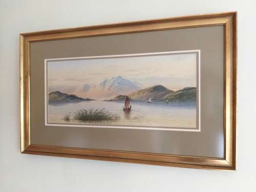Antique landscape watercolour