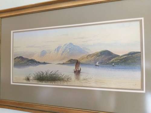 Antique landscape watercolour