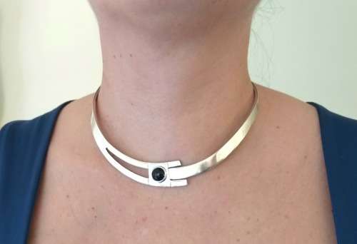 Mid Century sterling silver choker by TAXCO