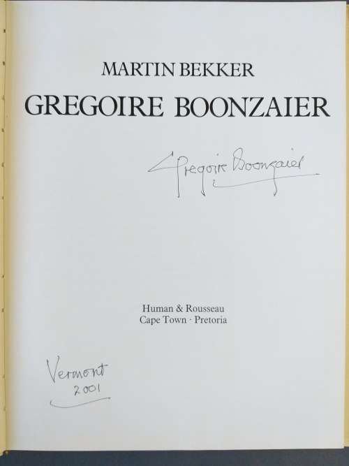 Gregoire Boonzaier - Martin Bekker