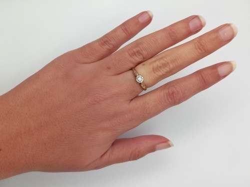 9ct gold diamond solitaire ring