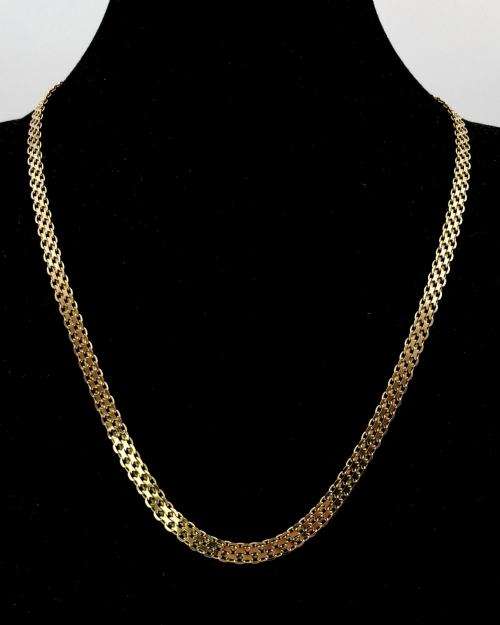 Vintage 9ct gold mesh necklace