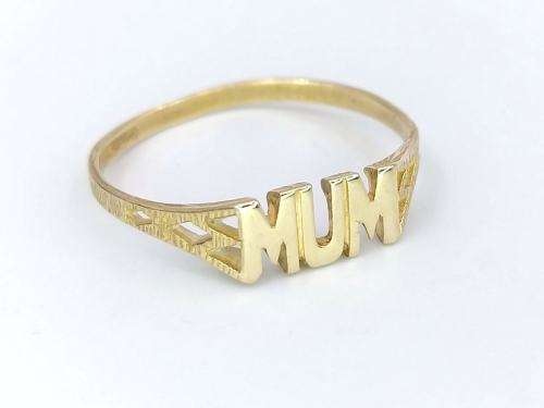 9ct gold "MUM" ring