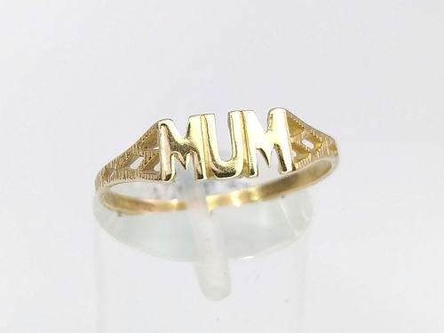 9ct gold "MUM" ring