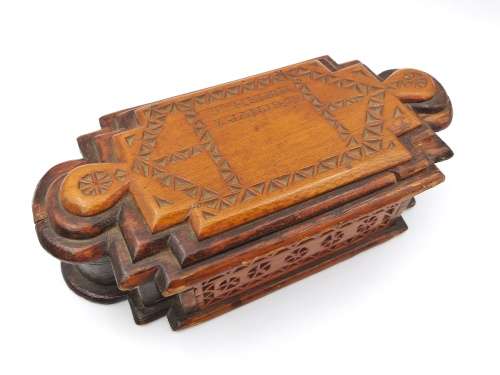 Boer Prisoner of War carved box