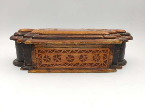 Boer Prisoner of War carved box