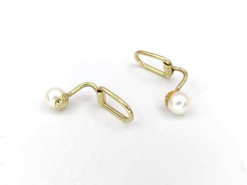 Classic pearl clip-on earrings (9ct gold)