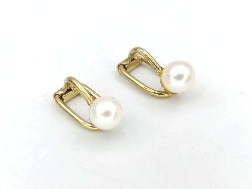Classic pearl clip-on earrings (9ct gold)