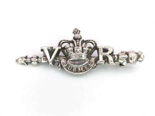 Sterling silver Queen`s Jubilee brooch