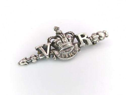 Sterling silver Queen`s Jubilee brooch