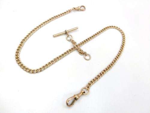 Antique 9ct gold fob chain