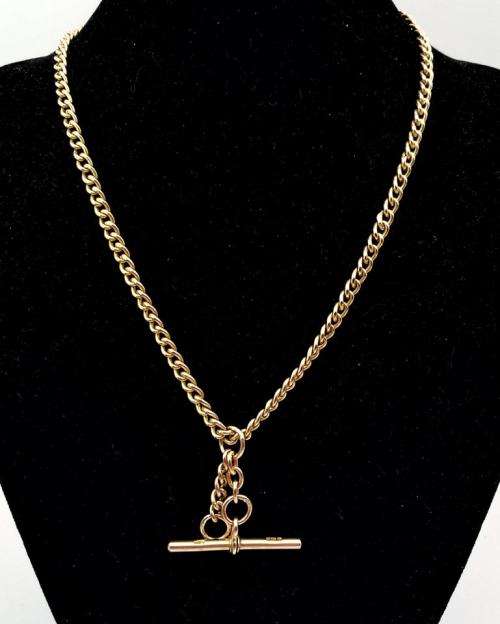 Antique 9ct gold fob chain