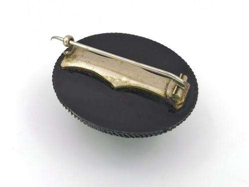 Victorian Whitby jet brooch