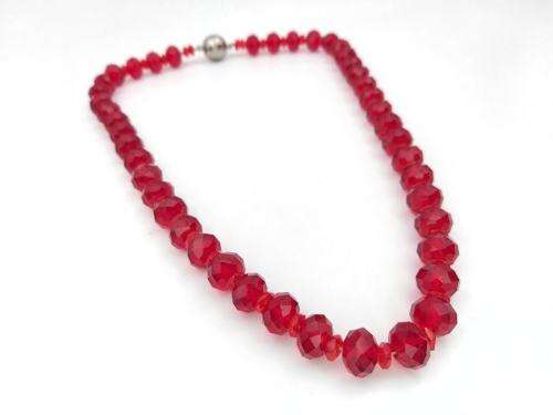 Stunning cherry red crystal necklace