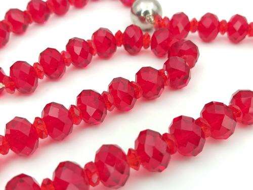 Stunning cherry red crystal necklace