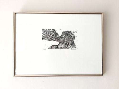 Cecil Skotnes original linocut (framed)