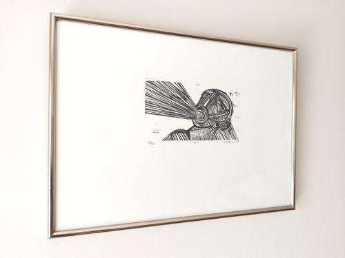 Cecil Skotnes original linocut (framed)