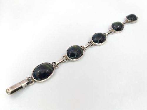 Midcentury Modern hawk`s eye bracelet