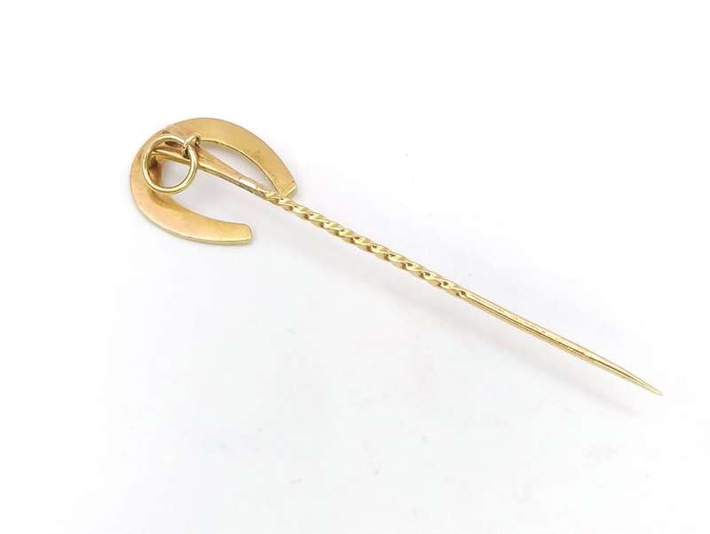 Antique 14ct gold horseshoe brooch