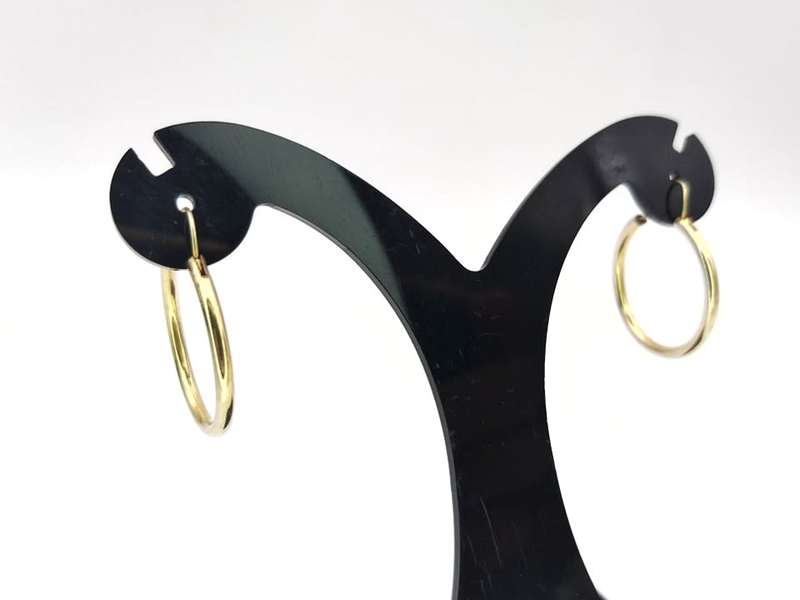 9ct gold hoop earrings