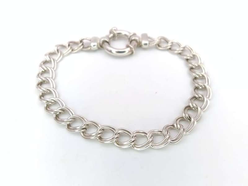 Classic sterling silver chunky bracelet