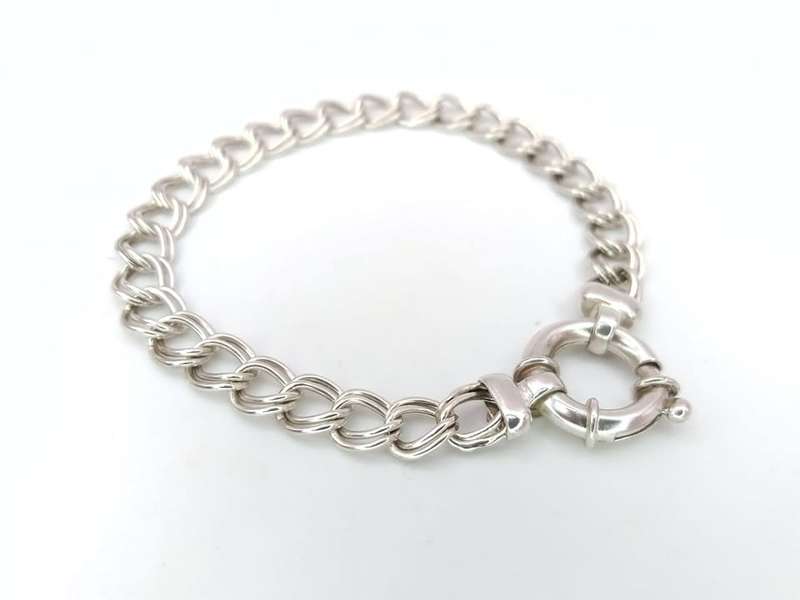 Classic sterling silver chunky bracelet