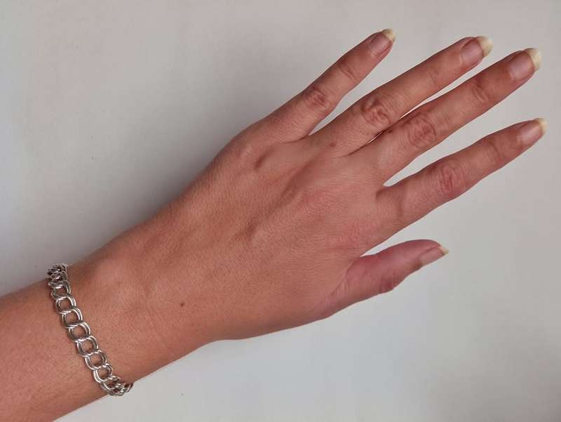 Classic sterling silver chunky bracelet