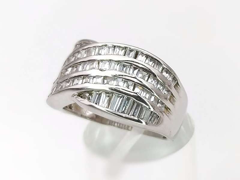 Elegant sterling silver and CZ ring, pavé set