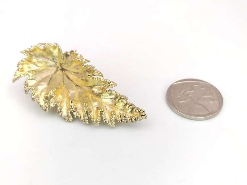 Gilded sterling silver Flora Danica brooch (Denmark)