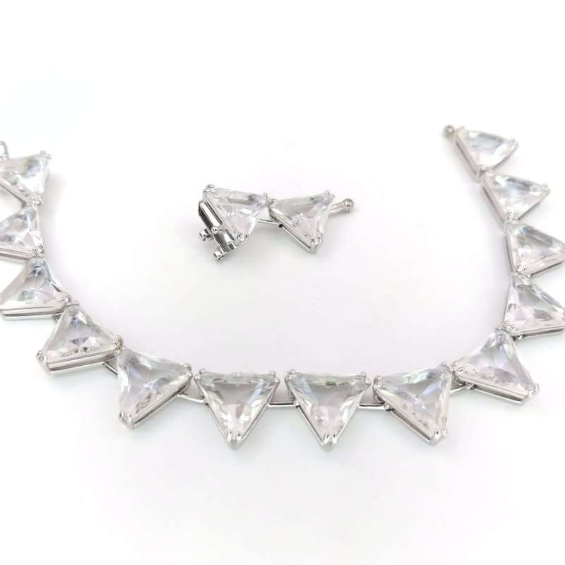 Swarovski Millenia crystal and sterling silver bangle