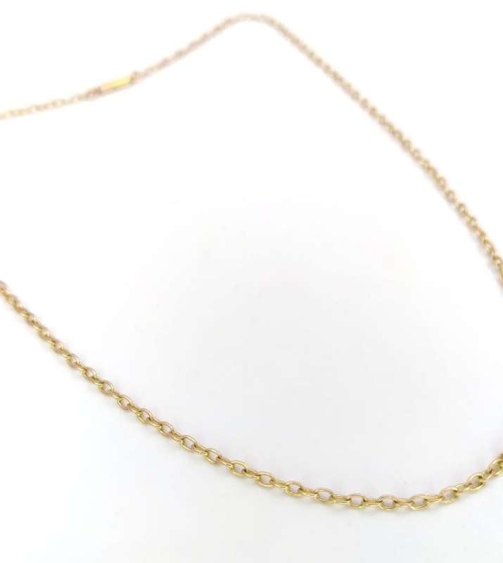 Vintage 9ct gold cable link chain with barrel clasp