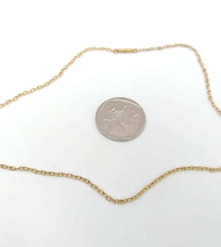 Vintage 9ct gold cable link chain with barrel clasp