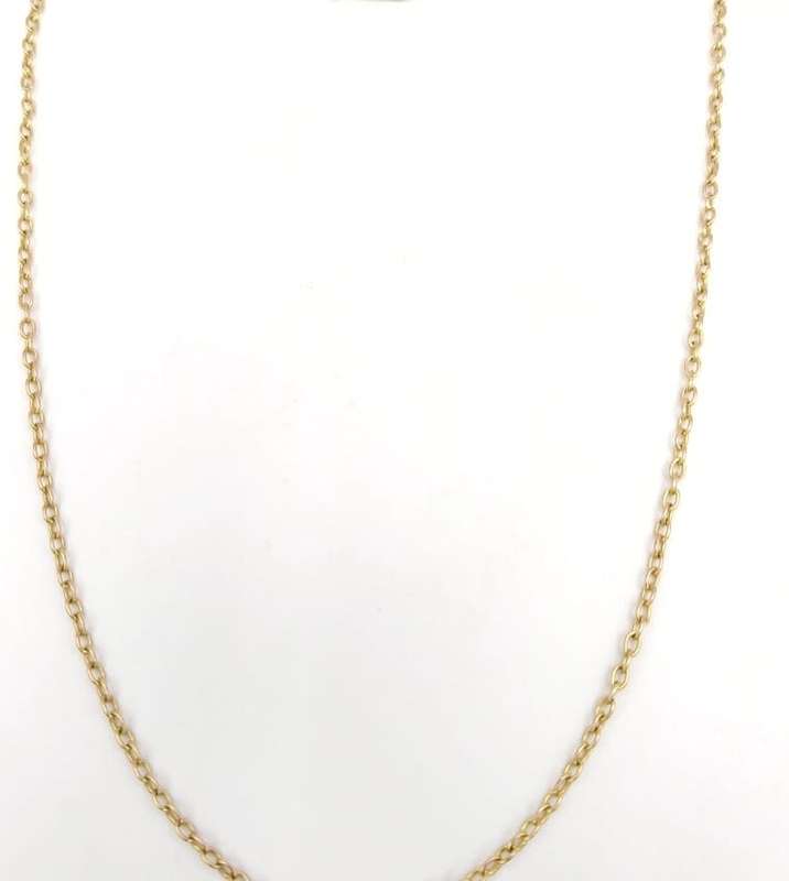 Vintage 9ct gold cable link chain with barrel clasp