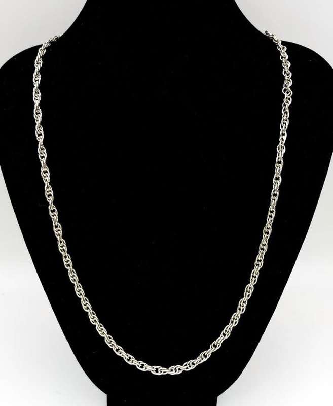 Vintage sterling silver twist chain